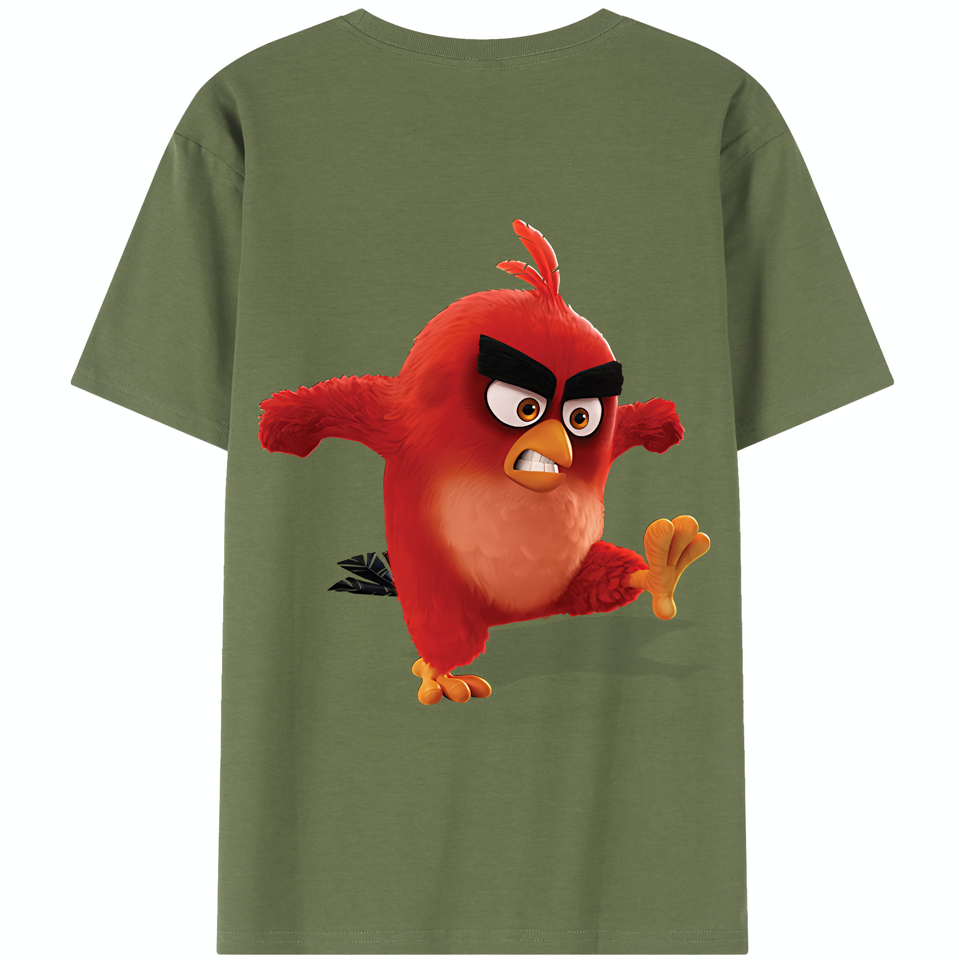 （画像用） Angry Birds アングリーバード 綿100％半袖Tシャツ（背面プリント）